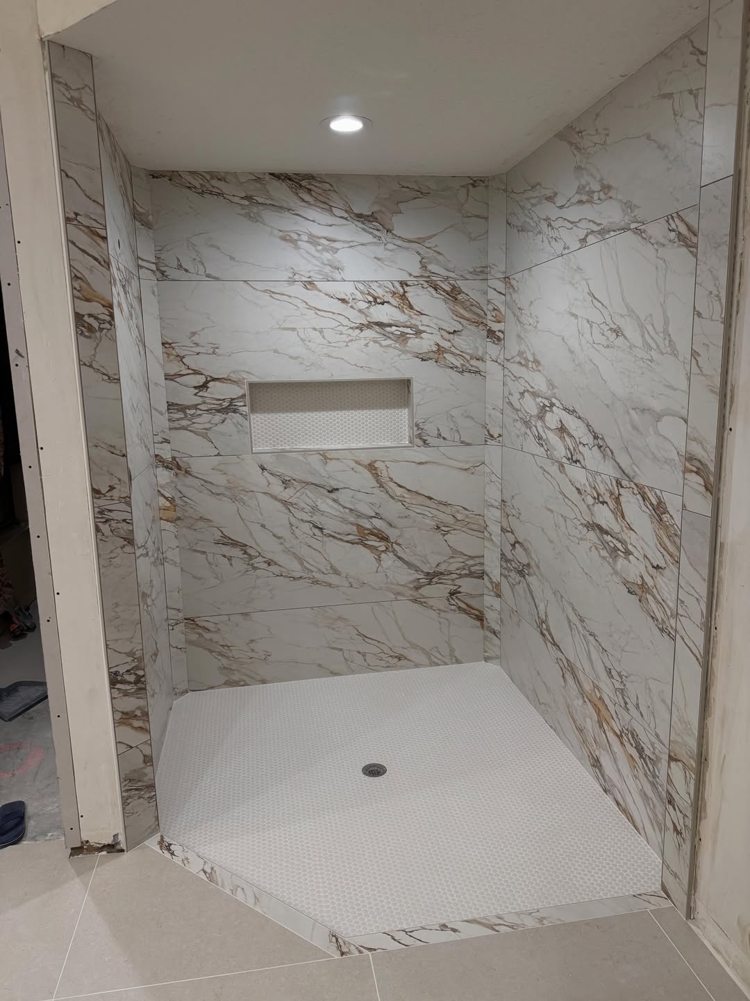 Bathroom remodel before and after by Lanin Tile LLC — after
